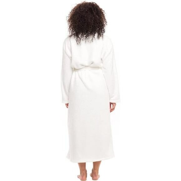 Women's Warm Fleece Winter Robe, Long Plush Bathrobe - Picture 4 of 6